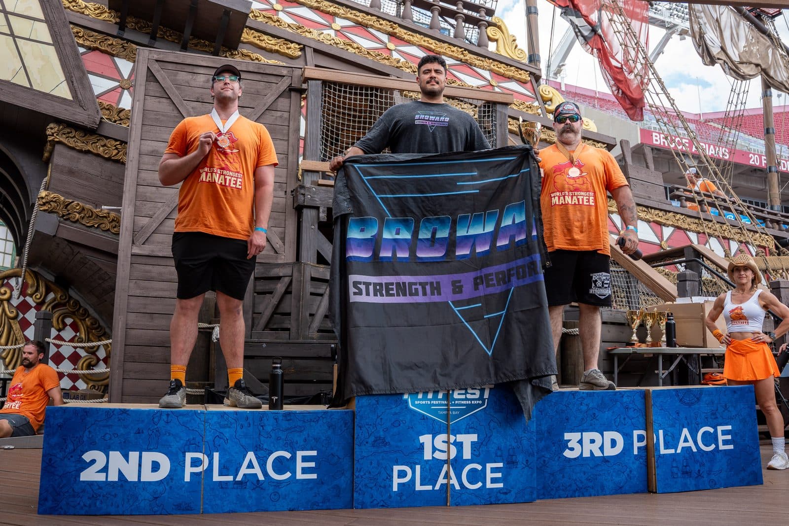 Coach Allan on the first-place podium at Fitfest Tampa Bay