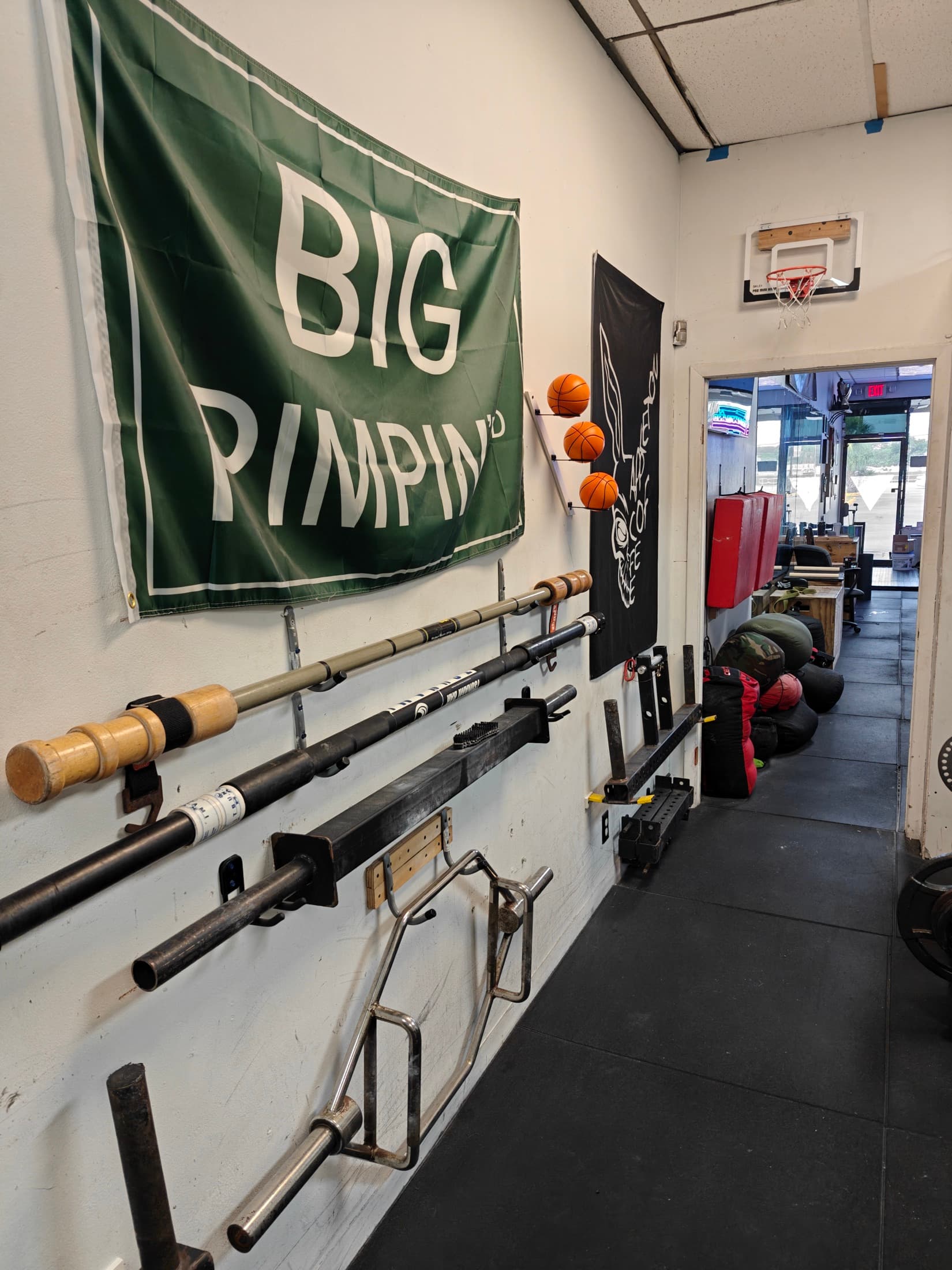 Specialty bars on the wall