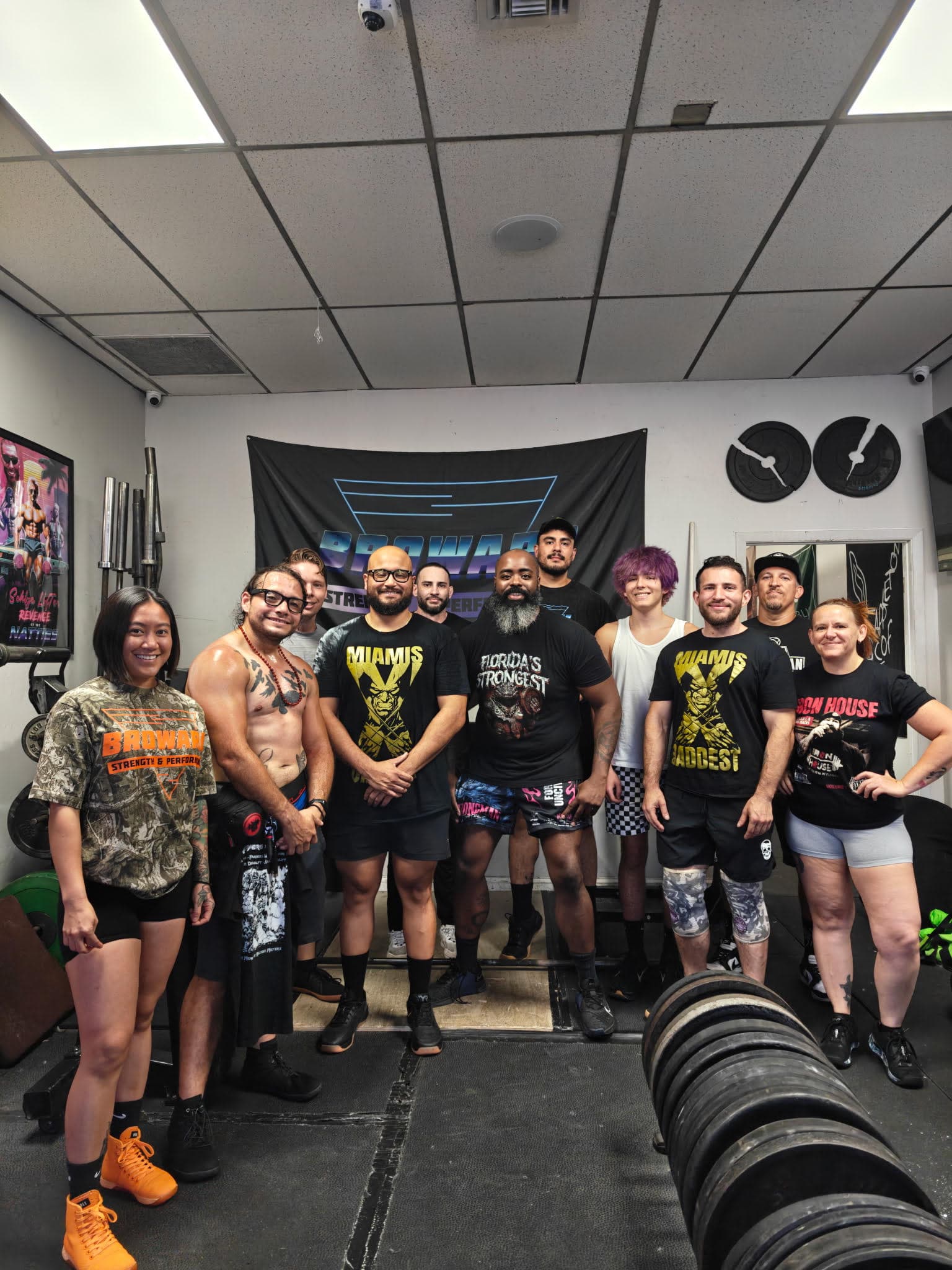 The Broward Strength crew gathered for Strongman Saturday